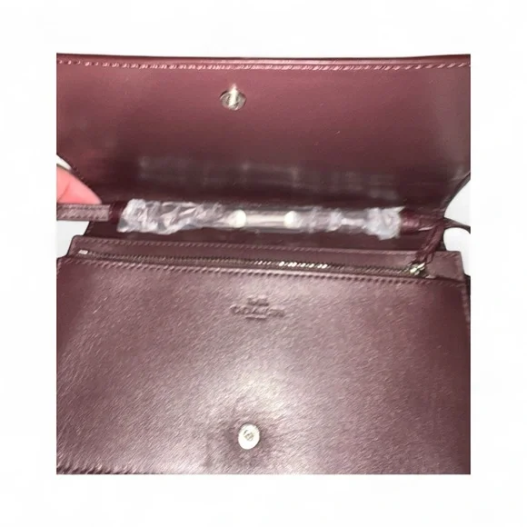 NWOT Coach Cream and Brown Snakeskin Python Embossed Leather Bag - Picture 6 of 9